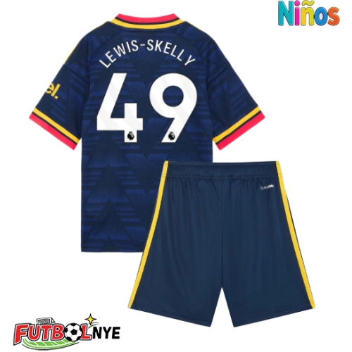 Camiseta Arsenal Myles Lewis-Skelly #49 Visitante Equipación para niños 2026-27 manga corta (+ pantalones cortos)